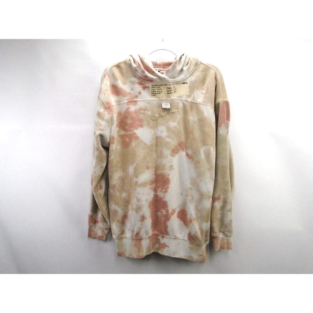 Nike Sportswear Womens Size S Club Tie-Dye French Terry Hoodie Pullover Oversize